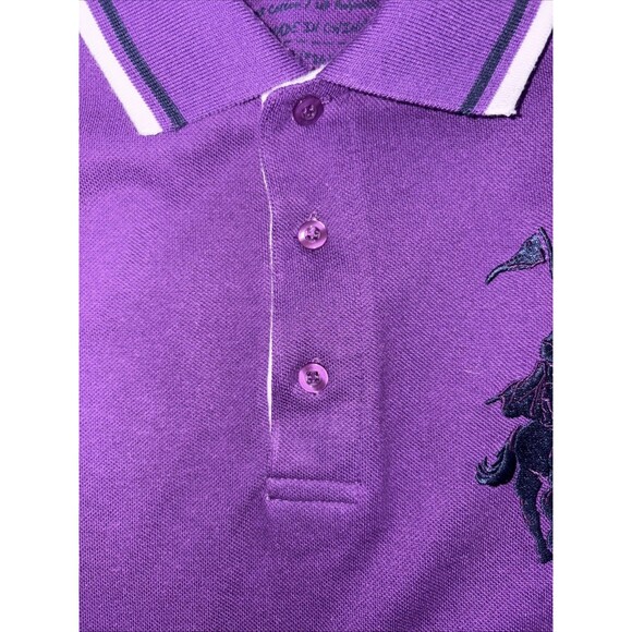 Franky Max Polo Shirt Mens XL Purple Short Sleeve Big Pony Men Sleeve Number Men - Picture 15 of 15